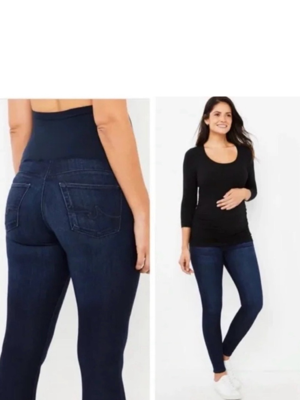 AG Adriano Goldschmied Dark Blue Skinny Jeans Maternity Pants